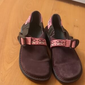 Chaco Pink and Purple Sneakers with Sturdy Sole